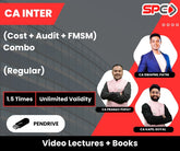 CA Inter (Cost + Audit + FMSM) Combo (Regular) Video Lectures by CA Pranav Popat, CA Kapil Goyal, CA Swapnil Patni (Pendrive, Unlimited Validity, 1.5 Times)